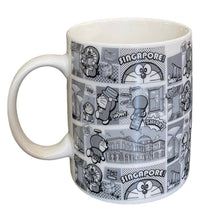 Load image into Gallery viewer, Doraemon Singapore Collection: Ceramic Mug 'Comic Strip' Black & White - Leyouki