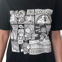 Load image into Gallery viewer, Doraemon Singapore Collection: T-shirt (Comic Strip, Black) - Leyouki