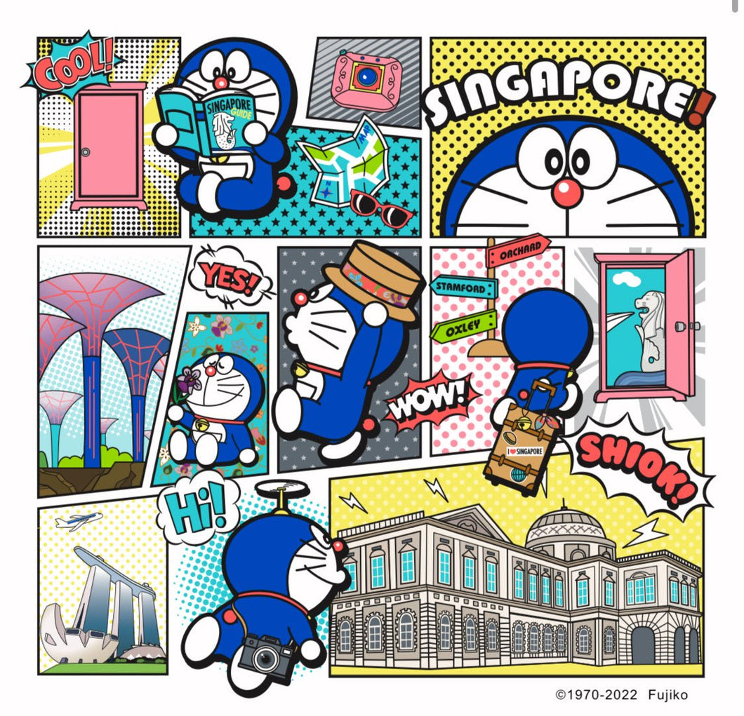 Doraemon Singapore Collection: T-shirt (Comic Strip, White) - Leyouki