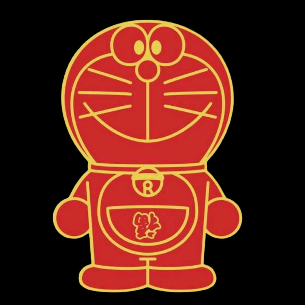 Doraemon Singapore Collection: T-shirt (Happiness, Black) - Leyouki
