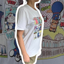 Load image into Gallery viewer, Doraemon Singapore Collection: T-shirt (Comic Strip, White) - Leyouki
