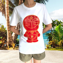 Load image into Gallery viewer, Doraemon Singapore Collection: T-shirt (Happiness, White) - Leyouki
