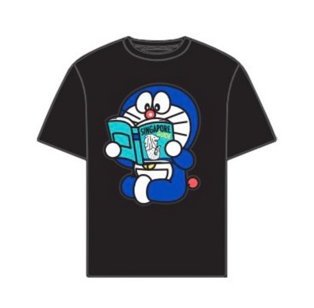 SGC Doraemon T-shirt (Merlion, Black) - Leyouki