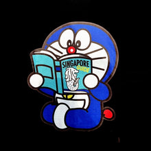 Load image into Gallery viewer, SGC Doraemon T-shirt (Merlion, Black) - Leyouki
